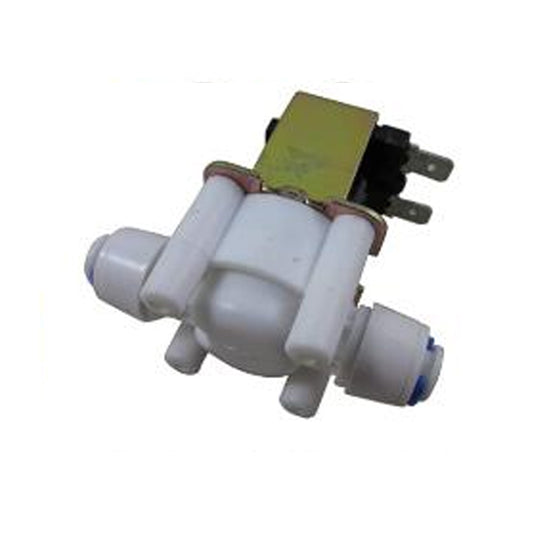 DC 12V 1/4" Solenoid Valve, N/C Normally Closed Inlet Water Solenoid Valve with Quick Connect